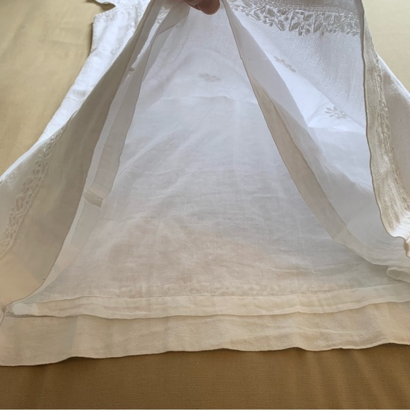 NWT Roller Rabbit White Embroidered Cotton Dress Small Boho Lined $138 Retail - Picture 13 of 16